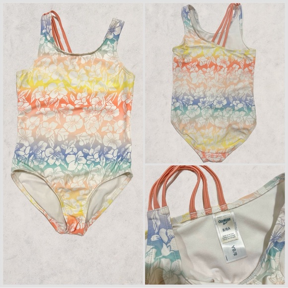 Set of 6 Girls Cat&Jack 1-Piece Swimsuits- Size Medium (8) - Picture 9 of 15